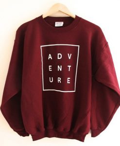 ADVENTURE Maroon sweatshirt