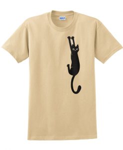 Black Cat Holding On T-shirt.jpg