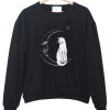 Black Sweater Cat And Moon Sweatshirt