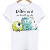 Different But Bestfriends Monster inc t-shirt