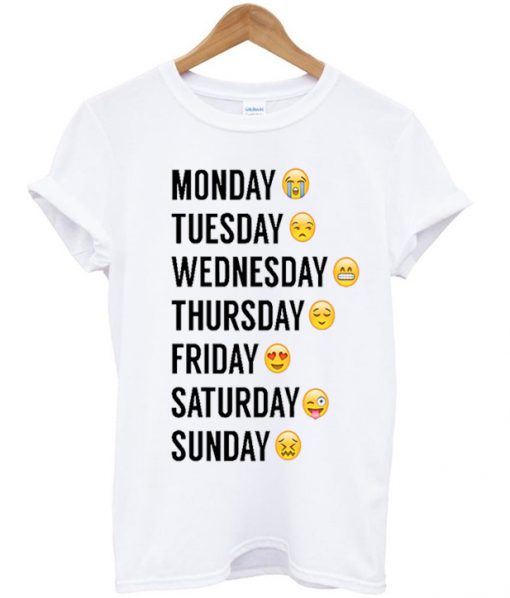 Emoji Days Of The Week Tshirt