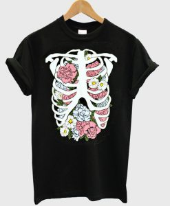 Floral Rib Cage T Shirt