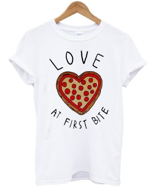 Love At First Bite Pizza T-Shirt