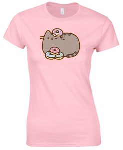 Pusheen Cat With Donuts T-Shirt