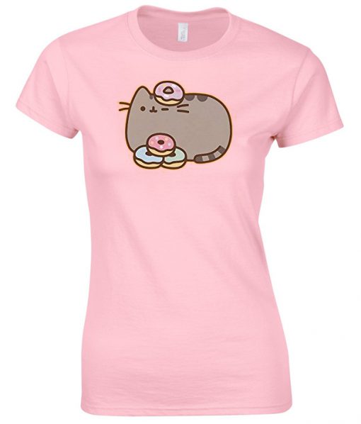 Pusheen Cat With Donuts T-Shirt