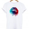 Rainbow lips graphic t-shirt