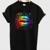 Rainbow lips tee funny t-shirt