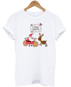 Santa And Moose T-shirt