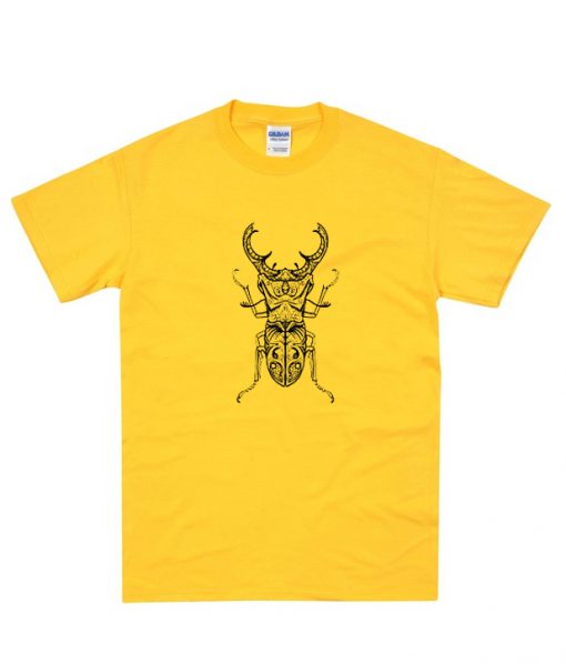 Stag Beetle Insect Print Ladies T-Shirt