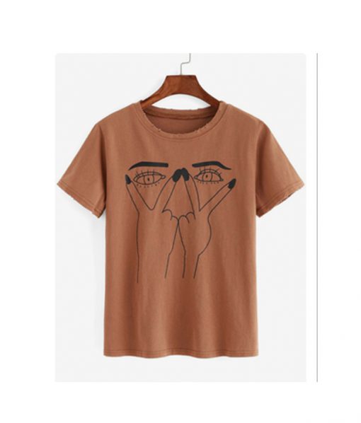 Two Eyes Hand T shirt