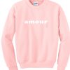 amour pink sweatshirt