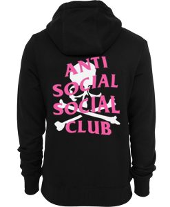 anti social social club skull hoodie