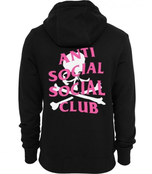 anti social social club skull hoodie