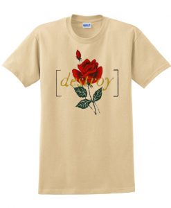 destroy red rose t-shirt