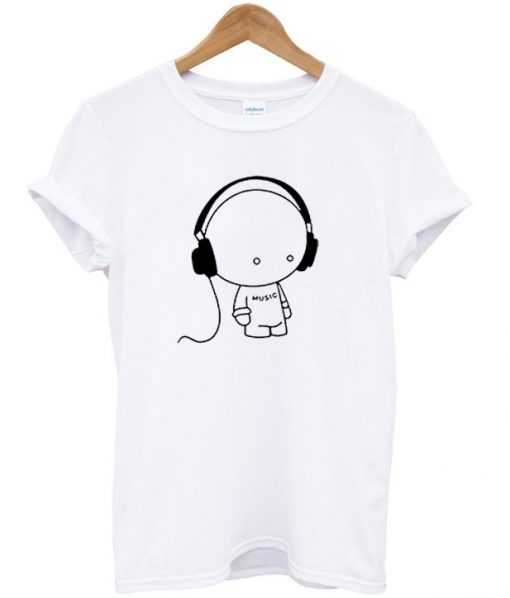 earphone music T-shirt