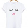 eyelash lip t-shirt