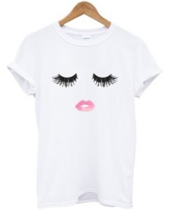 eyelash lip t-shirt