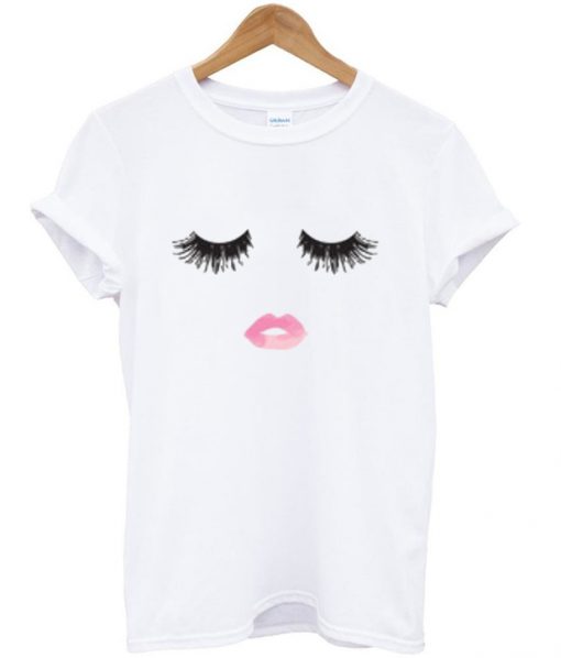 eyelash lip t-shirt