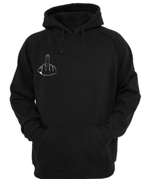 fuck hand black hoodie