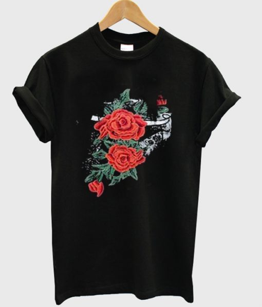 grunge roses t shirt