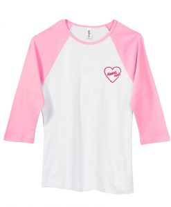 heart club raglan t-shirt