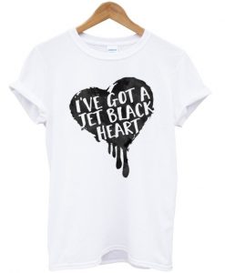 jet black heart t-shirt