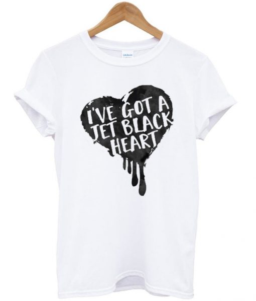 jet black heart t-shirt