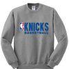 knicks basketball sweatshirt grey