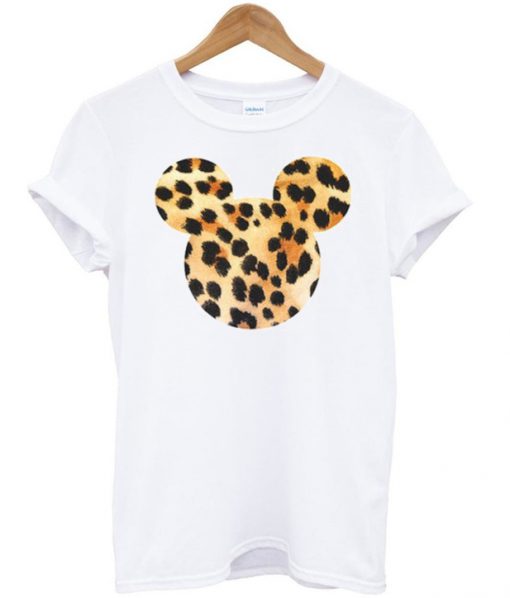 leopard print mickey t shirt