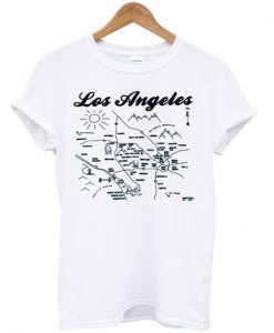 los angeles map t-shirt