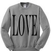 love slogan sweatshirt