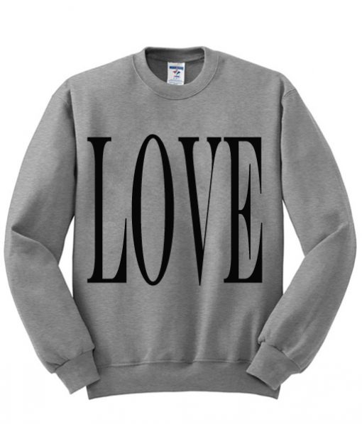 love slogan sweatshirt