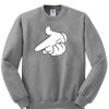 mickey hands gun sweatshirt