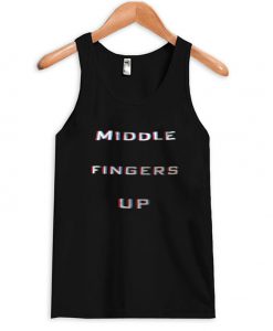 middle finger up tank top