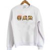 monkey emoji with flower crown sweatshirt