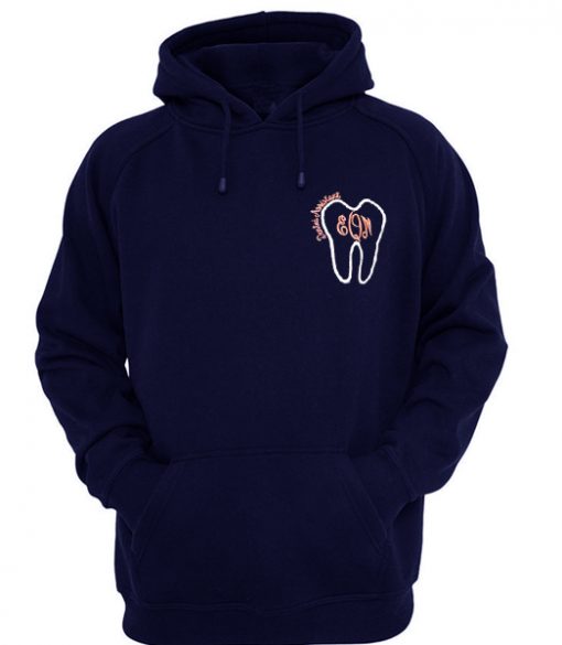 monogrammed dental hygienist hoodie