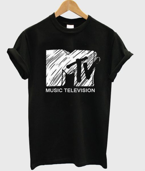 mtv logo sketch t shirt