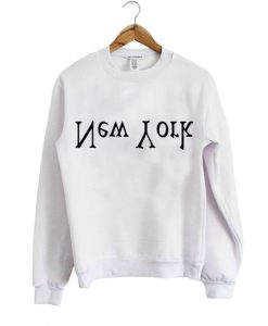 new york upside down sweatshirt