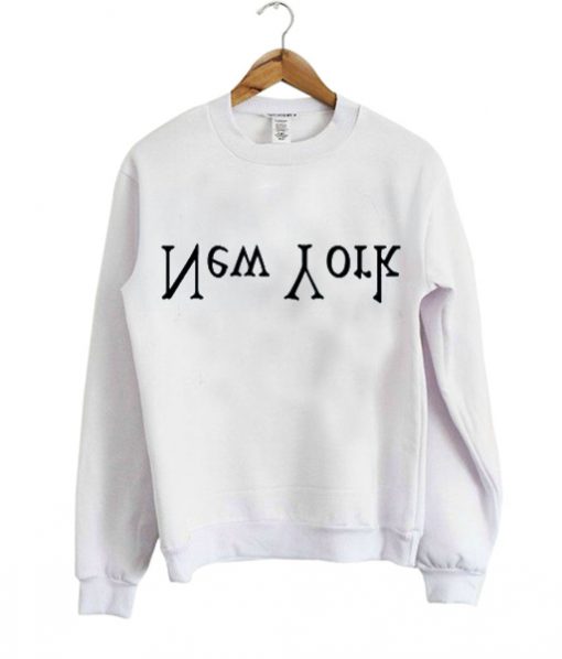 new york upside down sweatshirt