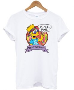 peace man bart simpson t shirt