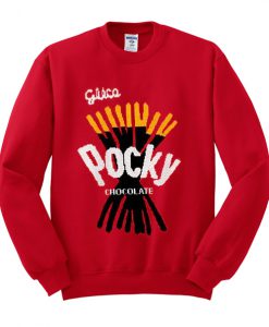 pocky chocolate sweatshirt