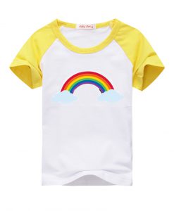 rainbow baseball t-shirt