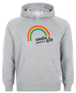 rainbow smile if you re gay hoodie