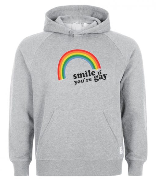 rainbow smile if you re gay hoodie