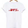 red BTS logo t-shirt