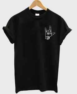 rock hand t-shirt