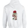 rose hand hoodie back