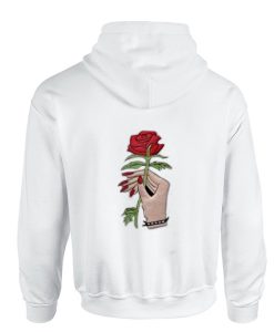 rose hand hoodie back