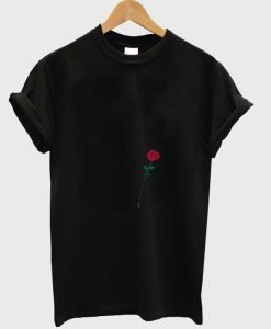 rose on bottom t-shirt