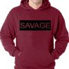 savage maroon hoodie